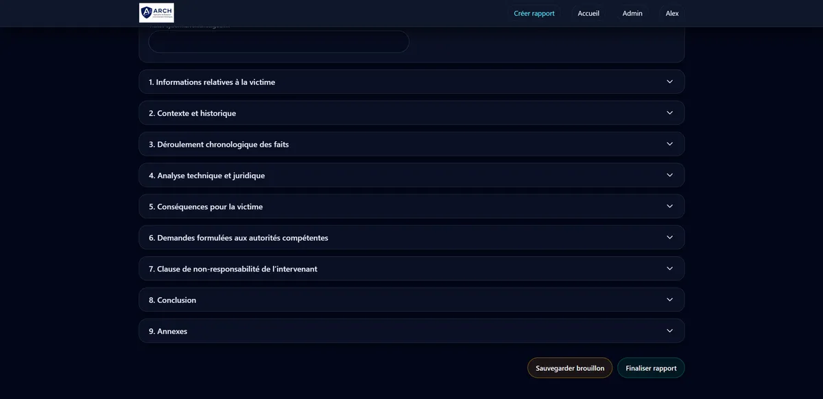 Aperçu du projet ARCH