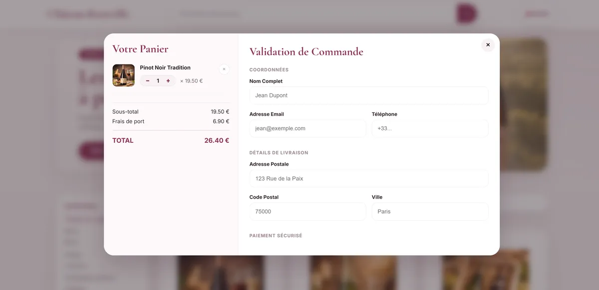 Aperçu du projet Démo Shop Storeo